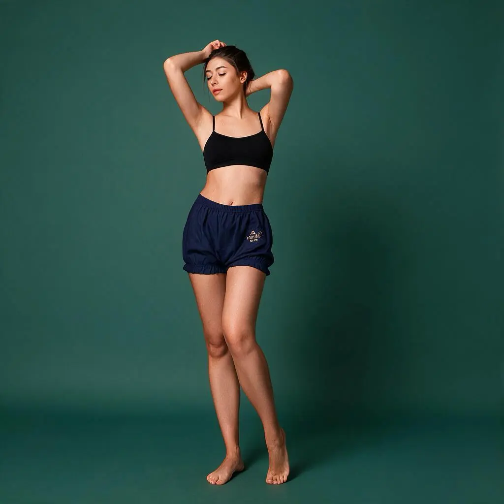 Navy cotton bloomer for girls, Sofie Bloomer school innerwear